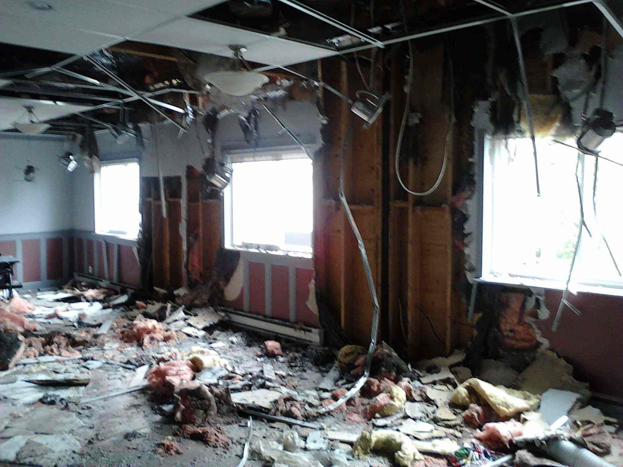 Kollel fire damage